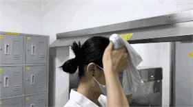 洁净区帽套穿戴