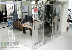 镜面不锈钢自动门货淋室